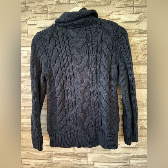 L.L Bean || Women's Double L Size XS PETITE Mixed-Cable Sweater Funnelneck - Picture 2 of 8